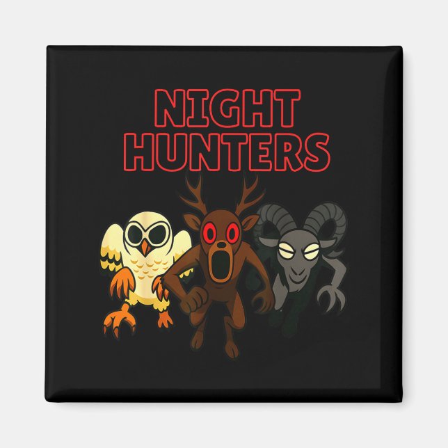 Imán Night Hunters. 3 Animals In The Forest. Cool Gamer (Frente)