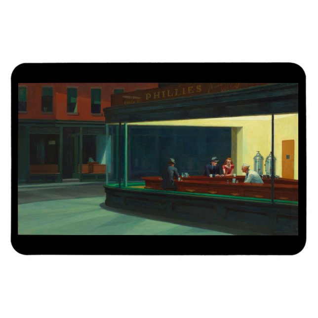 Imán "Nighthawks" de Edward Hopper Magnet (Horizontal)