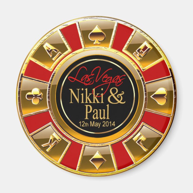 Imán Nikki y Paul Las Vegas Gold Casino Favor (Frente)