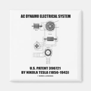 Imán Nikola Tesla AC Dynamo Sistema Eléctrico Patente