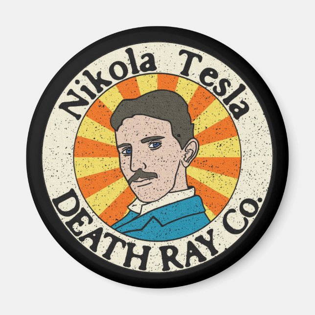 Imán Nikola Tesla Death Ray Co. Magnets (Frente)
