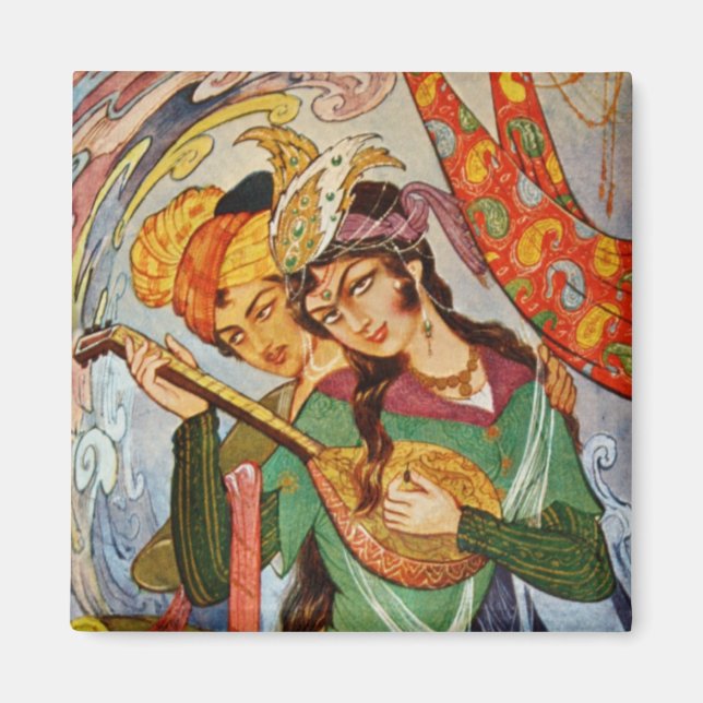 Imán Nimph persa con setar (Frente)