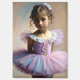 Imán Niña bailarina con tutu de color lila y azul claro