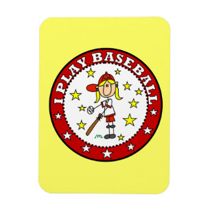Imán Niña Camisetas y regalos de béisbol