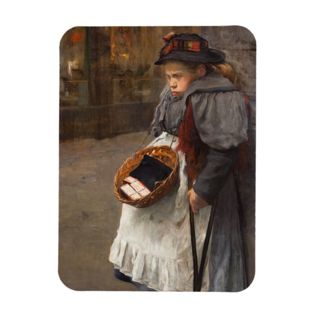 Imán Niña Cerilla Pobre Pilluela de la Calle Pobreza Ur (Vertical)