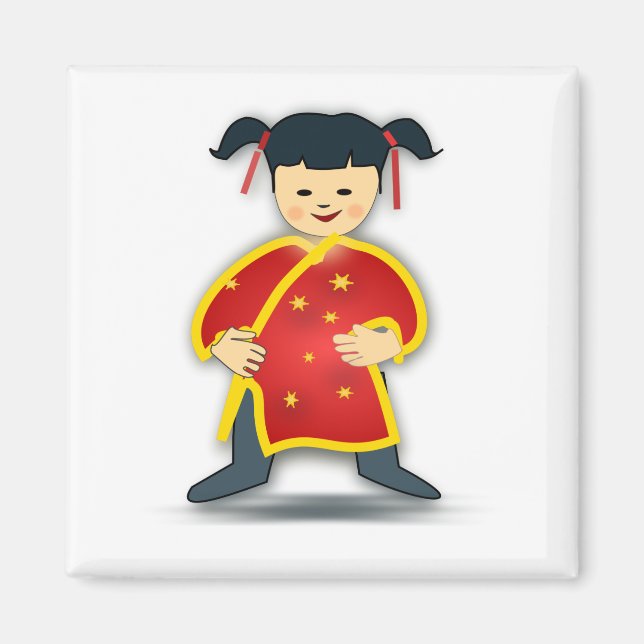 Imán Niña china pequeña (Frente)