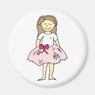 Imán Niña de flores de San Valentín