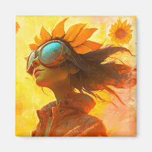 Imán Niña Girasol