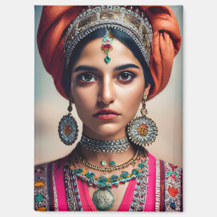 Imán Niña india paquistaní vestida de forma tradicional