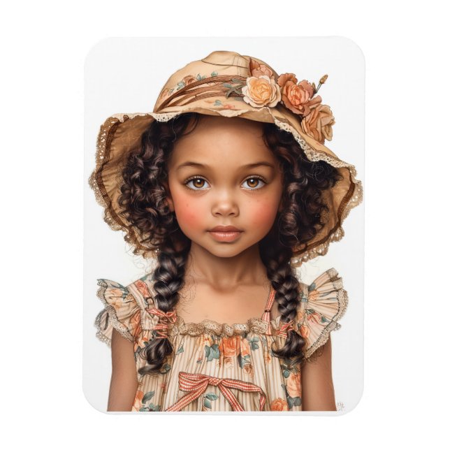Imán Niña negra (Vertical)