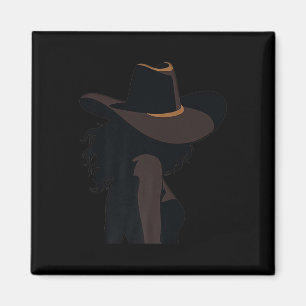 Imán Niña negra Texas Western Rodeo Melanin Black Hi