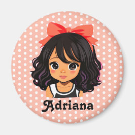 Imán Niña pequeña personalizada de color