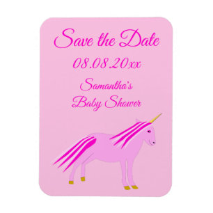 Imán Niña rosa bonito Personalizado de Baby Shower Unic