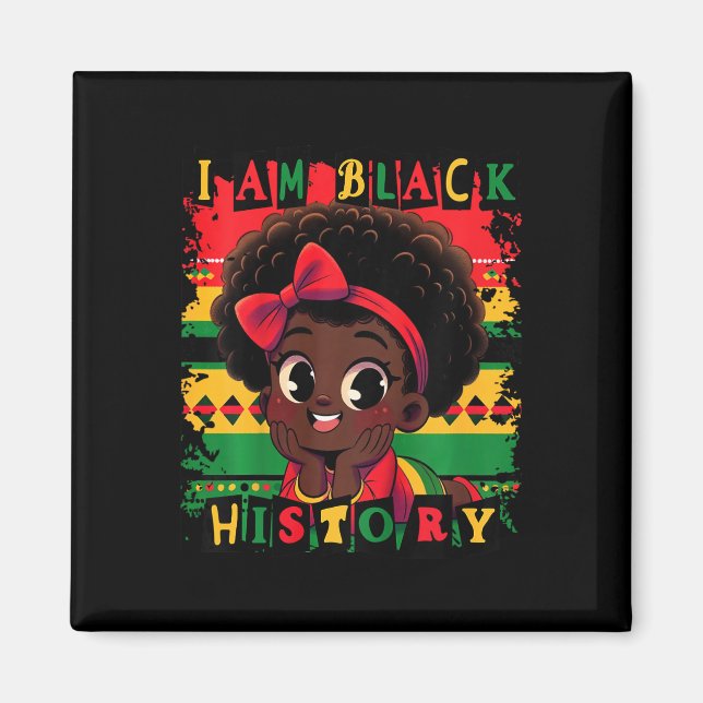 Imán Niñas I Am Black History  (Frente)