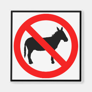 Imán Ningún Rótulo de la carretera de los burros