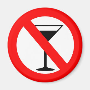 Imán Ningún Rótulo del alcohol