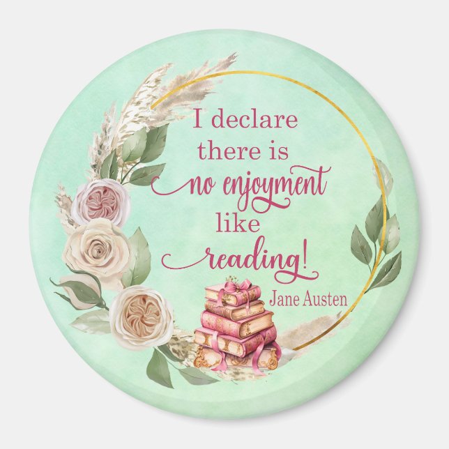 Imán Ninguna diversión como leer Jane Austen Cote Magne (Frente)