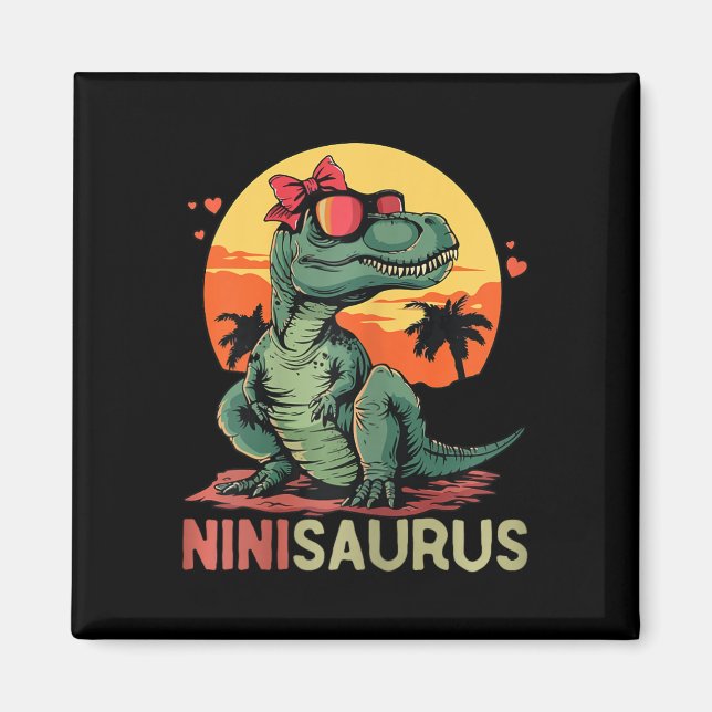 Imán Ninisaurus Dino Dinosaur Nini-saurus T-rex Madre (Frente)