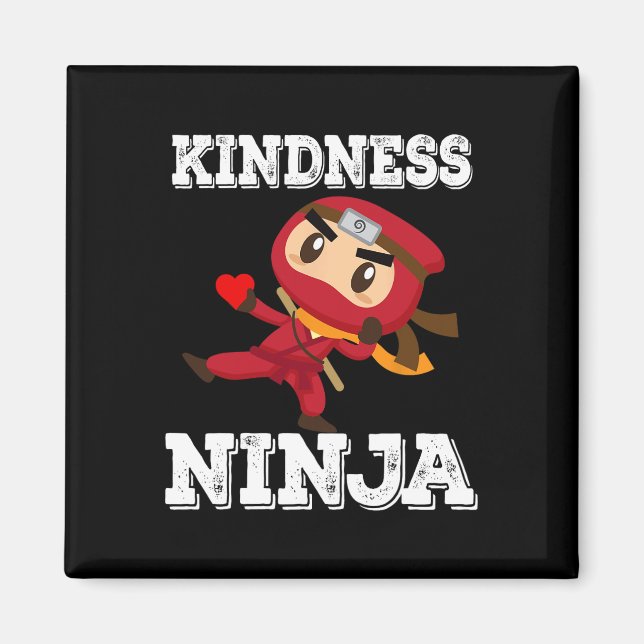 Imán Ninja de la amabilidad antibullying maestro de esc (Frente)