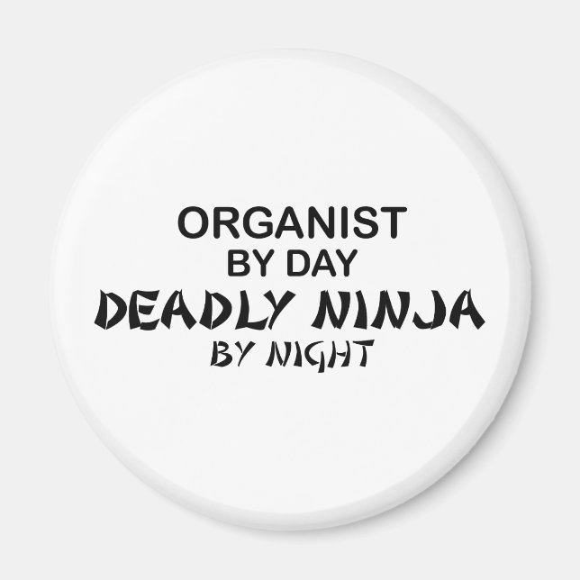 Imán Ninja organista de noche (Frente)