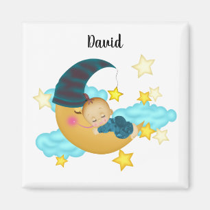Imán Niño (2) en Beanie de Bebé de arte lunar