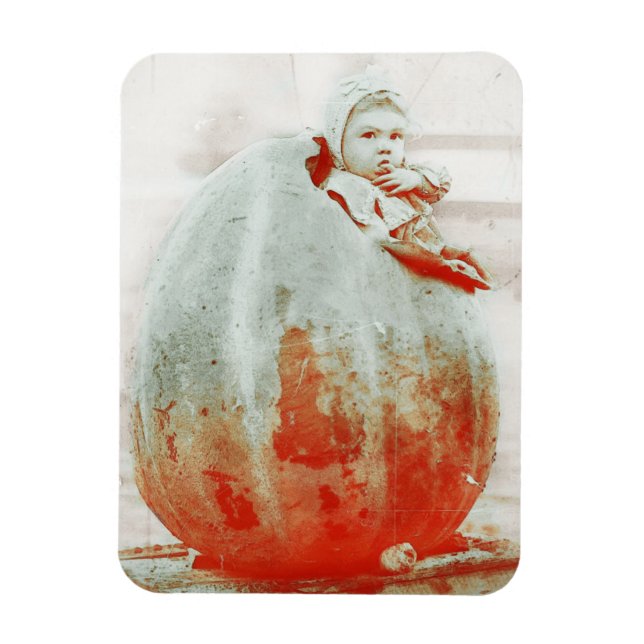Imán Niño añejo en calabaza gigante (Vertical)