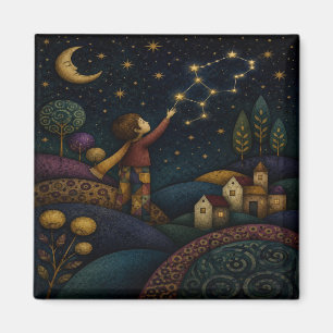IMÁN NIÑO CAPRICHOSO ALCANZANDO LAS ESTRELLAS