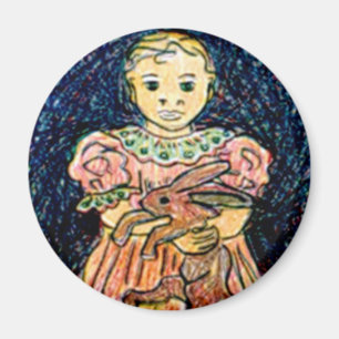 Imán Niño con el conejo