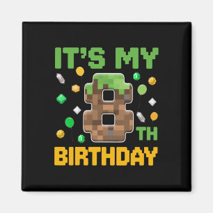 Imán Niño de cumpleaños es mi miembro de 8 años