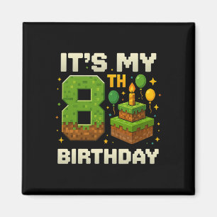 Imán Niño de cumpleaños es mi niño de octavo cumpleaños