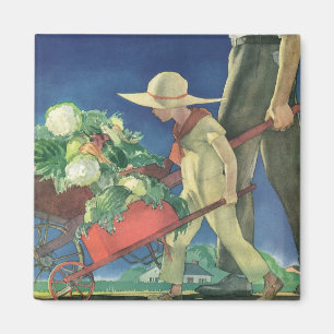 Imán Niño de época, jardín orgánico; Jardín de la Victo