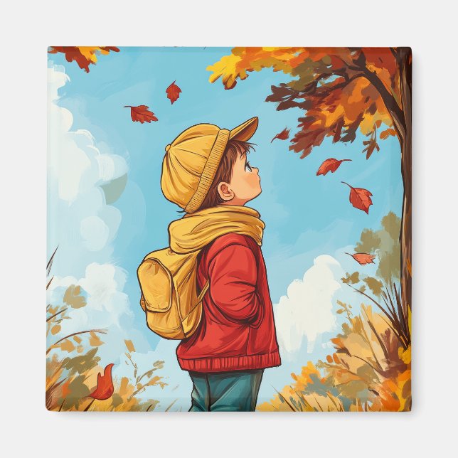 Imán Niño de otoño (Frente)