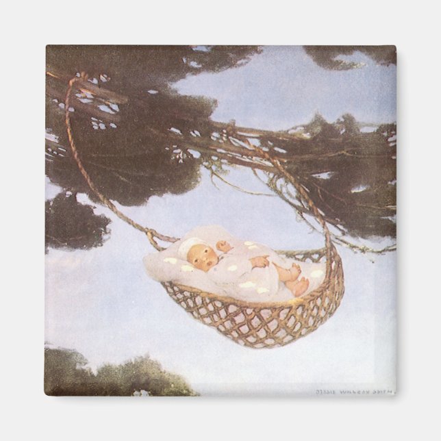 Imán Niño en el árbol de Hassoc de Jessie Willcox Smith (Frente)