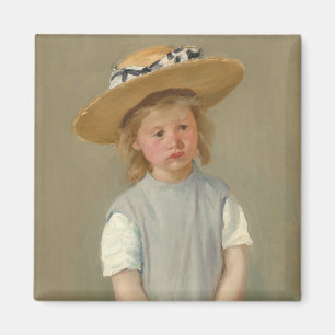 Imán Niño en Gorra de paja   Mary Cassatt