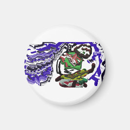 Imán niño en invierno divertido