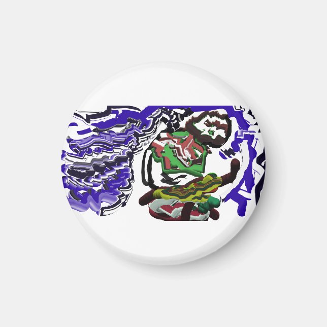 Imán niño en invierno divertido (Frente)