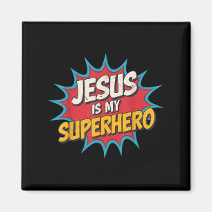 Imán Niño Jesús es mi superhéroe Dios Cristiano Hijo Br