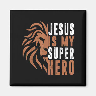 Imán Niño Jesús es mi superhéroe Dios Cristiano Hijo Br
