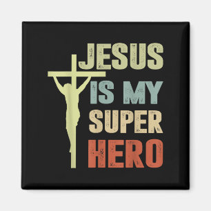 Imán Niño Jesús es mi superhéroe Dios Cristiano Hijo Br