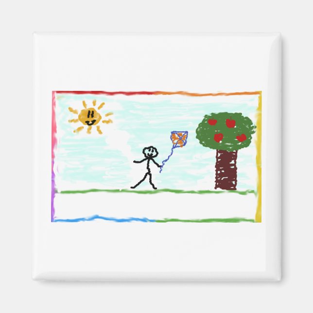 Imán Niño jugando con cometa (Frente)