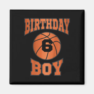 Imán Niño Niño de 6 años Tema de cumpleaños Bysketbyll