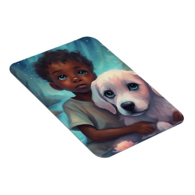 Imán Niño pequeño y cachorro (Lado Derecho)