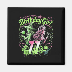 Imán Niños 11 Años De Bruja Rosa Y Verde