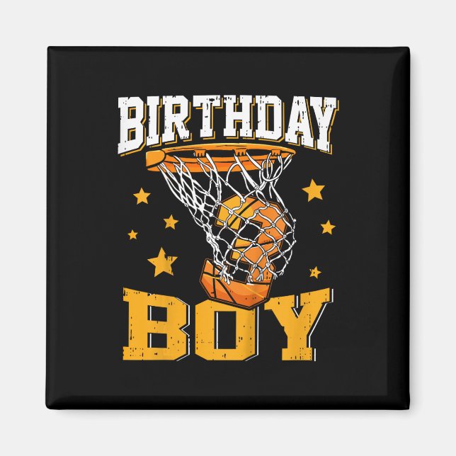 Imán Niños 3er 3er 3er año de feliz cumpleaños niño bas (Frente)