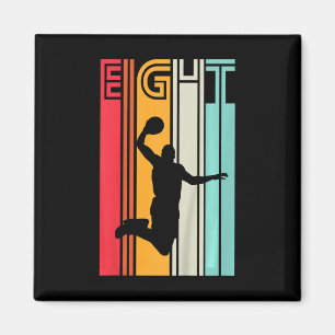 Imán Niños 8 cumpleaños Básquetbol regalo de amante 8 a