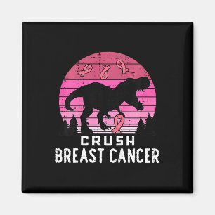 Imán Niños Aplastan el Cáncer de Seno Pink Trex Dino Co