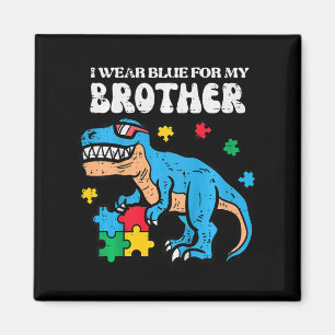 Imán Niños Autismo Conciencia Azul Para Mi Hermano Trex