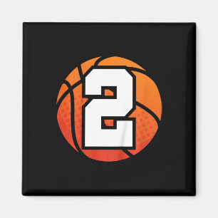 Imán Niños Baloncesto Cumpleaños número 2 para Ol de do