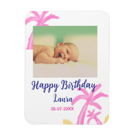 Imán Niños bebé primer cumpleaños añadir fecha añadir f