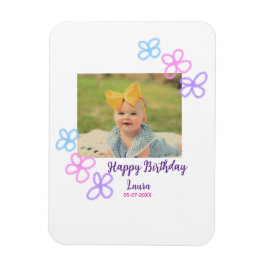 Imán Niños bebé primer cumpleaños añadir fecha añadir f